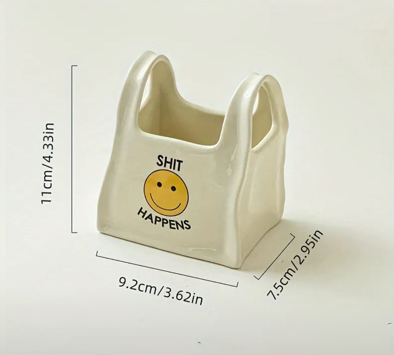 ‘Sh*t Happens’ Ceramic Organizer